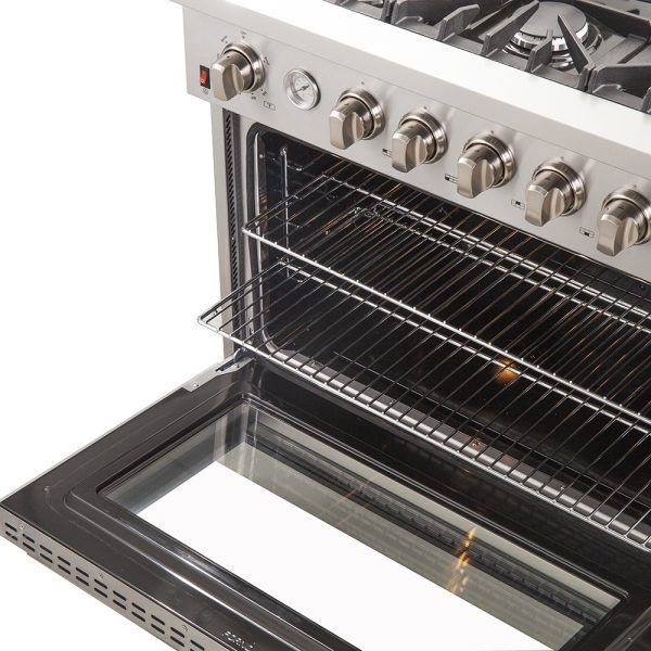 FORNO - Alta Qualita 36" Stainless Steel Pro Style Natural Gas Range FORNO - Alta Qualita 36" Stainless Steel Pro Style Natural Gas Range
