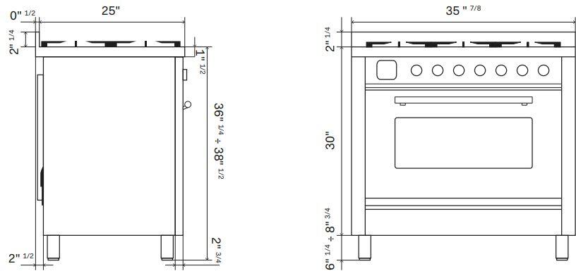 ILVE - 36" Nostalgie II Series Freestanding Dual Fuel Range - Griddle - Liquid Propane ILVE - 36" Nostalgie II Series Freestanding Dual Fuel Range - Griddle - Liquid Propane