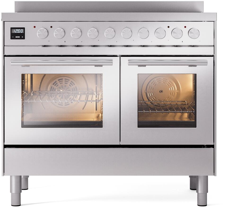 ILVE - 40" Pro Plus II Series Freestanding Electric Induction Range - Double Oven - Viewing Window(s) ILVE - 40" Pro Plus II Series Freestanding Electric Induction Range - Double Oven - Viewing Window(s)