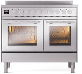 ILVE - 40" Pro Plus II Series Freestanding Electric Induction Range - Double Oven - Viewing Window(s) ILVE - 40" Pro Plus II Series Freestanding Electric Induction Range - Double Oven - Viewing Window(s)