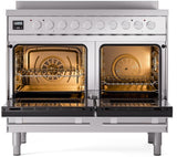 ILVE - 40" Pro Plus II Series Freestanding Electric Induction Range - Double Oven - Viewing Window(s) ILVE - 40" Pro Plus II Series Freestanding Electric Induction Range - Double Oven - Viewing Window(s)