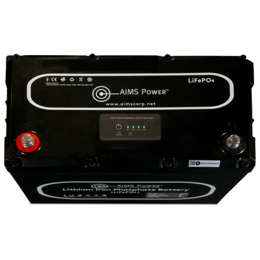 Aims Power - Lithium Battery 104Ah with Wake Up, Heater & BT Monitoring 12V LiFePO4