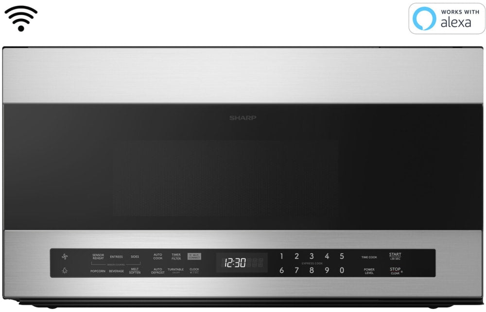 Sharp - 30" / 1.9 CF Smart Over-the-Range Microwave Oven - Over The Range - SMO1969JS Sharp - 30" / 1.9 CF Smart Over-the-Range Microwave Oven - Over The Range - SMO1969JS