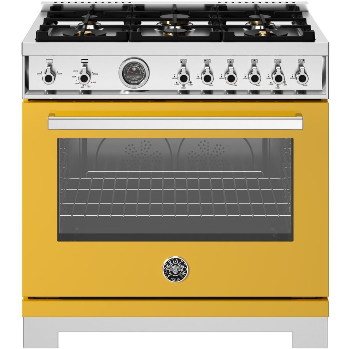 Bertazzoni - Professional Series 36 Inch Freestanding Gas Range with 6 Sealed Burners, 5.9 cu. ft. Oven Capacity Bertazzoni - Professional Series 36 Inch Freestanding Gas Range with 6 Sealed Burners, 5.9 cu. ft. Oven Capacity