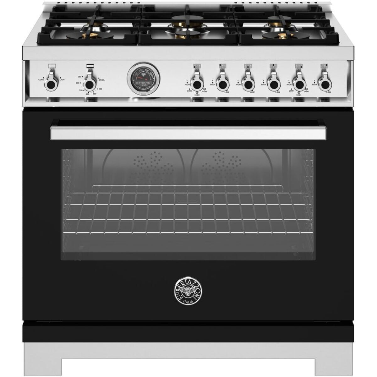 Bertazzoni - Professional Series 36 Inch Freestanding Gas Range with 6 Sealed Burners, 5.9 cu. ft. Oven Capacity Bertazzoni - Professional Series 36 Inch Freestanding Gas Range with 6 Sealed Burners, 5.9 cu. ft. Oven Capacity