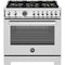 Bertazzoni - Professional Series 36 Inch Freestanding Gas Range with 6 Sealed Burners, 5.9 cu. ft. Oven Capacity