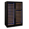 Allavino - Reserva Series 317 Bottle 71" Tall Three Zone Black Glass Side-by-Side Wine Refrigerator - BF 3Z-VSW15471-BG