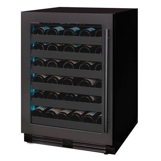 Allavino - Reserva Series 50 Bottle Single Zone Built-in Luxury Wine Refrigerator with Black Stainless Steel Door