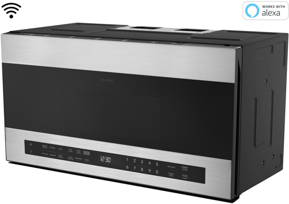 Sharp - 30" / 1.7 CF Smart Over-the-Range Microwave Oven - Over The Range - SMO1759JS Sharp - 30" / 1.7 CF Smart Over-the-Range Microwave Oven - Over The Range - SMO1759JS
