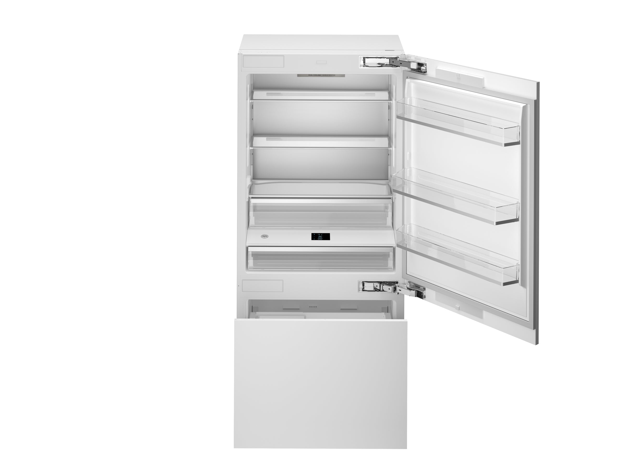 Bertazzoni - 36" Built-in Bottom Mount Refrigerator with Ice Maker and Water Dispenser, Panel Ready - REF36BMBZPNV Bertazzoni - 36" Built-in Bottom Mount Refrigerator with Ice Maker and Water Dispenser, Panel Ready - REF36BMBZPNV