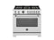 Bertazzoni - 36 inch Dual Fuel Range, 6 Brass Burners and Cast Iron Griddle, Electric Self-Clean Oven - MAS366BCFEPXT