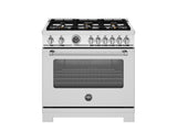 Bertazzoni - 36 inch Dual Fuel Range, 6 Brass Burners and Cast Iron Griddle, Electric Self-Clean Oven - MAS366BCFEPXT Bertazzoni - 36 inch Dual Fuel Range, 6 Brass Burners and Cast Iron Griddle, Electric Self-Clean Oven - MAS366BCFEPXT