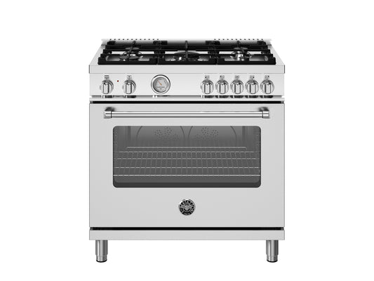 Bertazzoni - 36 inch Dual Fuel Range, 5 Burner, Electric Oven - MAS365DFM