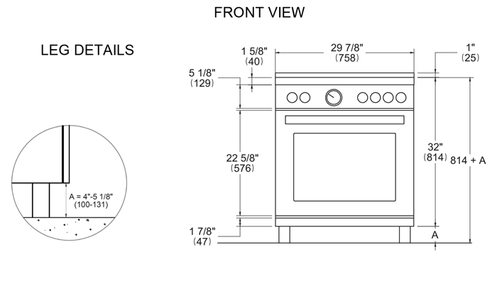 Bertazzoni - 30 inch Induction Range, 4 Heating Zones, Electric Oven - MAS304INM Bertazzoni - 30 inch Induction Range, 4 Heating Zones, Electric Oven - MAS304INM