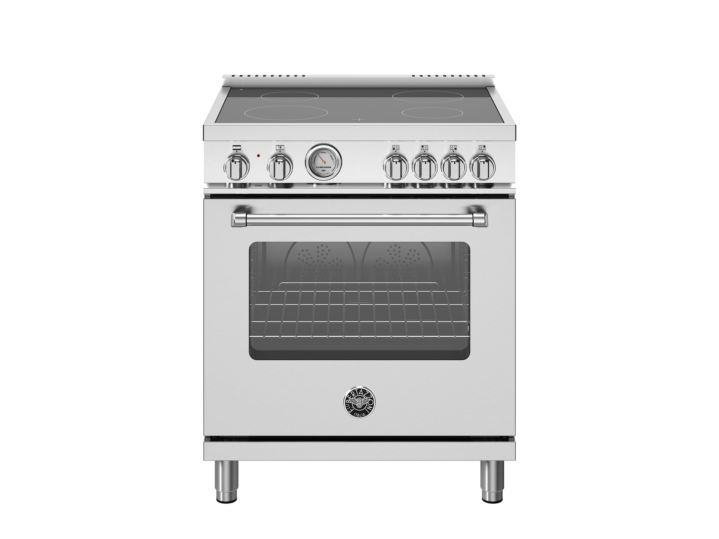 Bertazzoni - 30 inch Electric Range, 4 Heating Zones, Electric Oven - MAS304CEMXV Bertazzoni - 30 inch Electric Range, 4 Heating Zones, Electric Oven - MAS304CEMXV