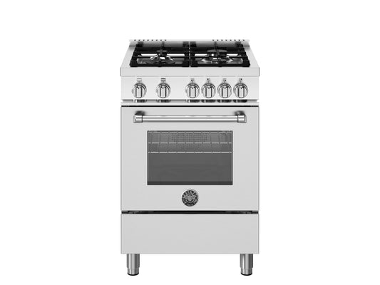 Bertazzoni - 24 inch All Gas Range, 4 Burners - MAS244GAS