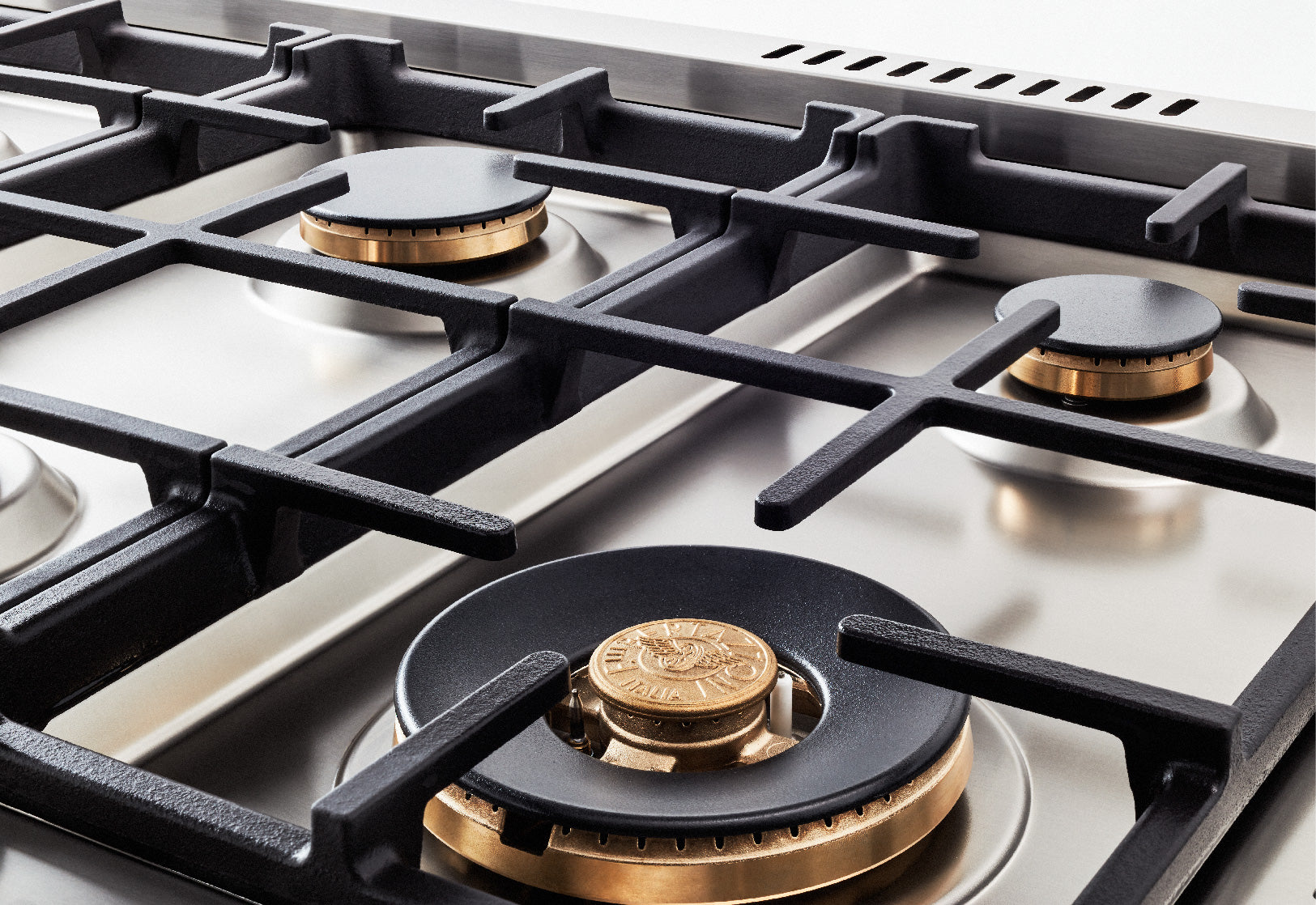 Bertazzoni - 36 inch All Gas Range, 6 Brass Burners and Cast Iron Griddle - HER366BCFGM Bertazzoni - 36 inch All Gas Range, 6 Brass Burners and Cast Iron Griddle - HER366BCFGM