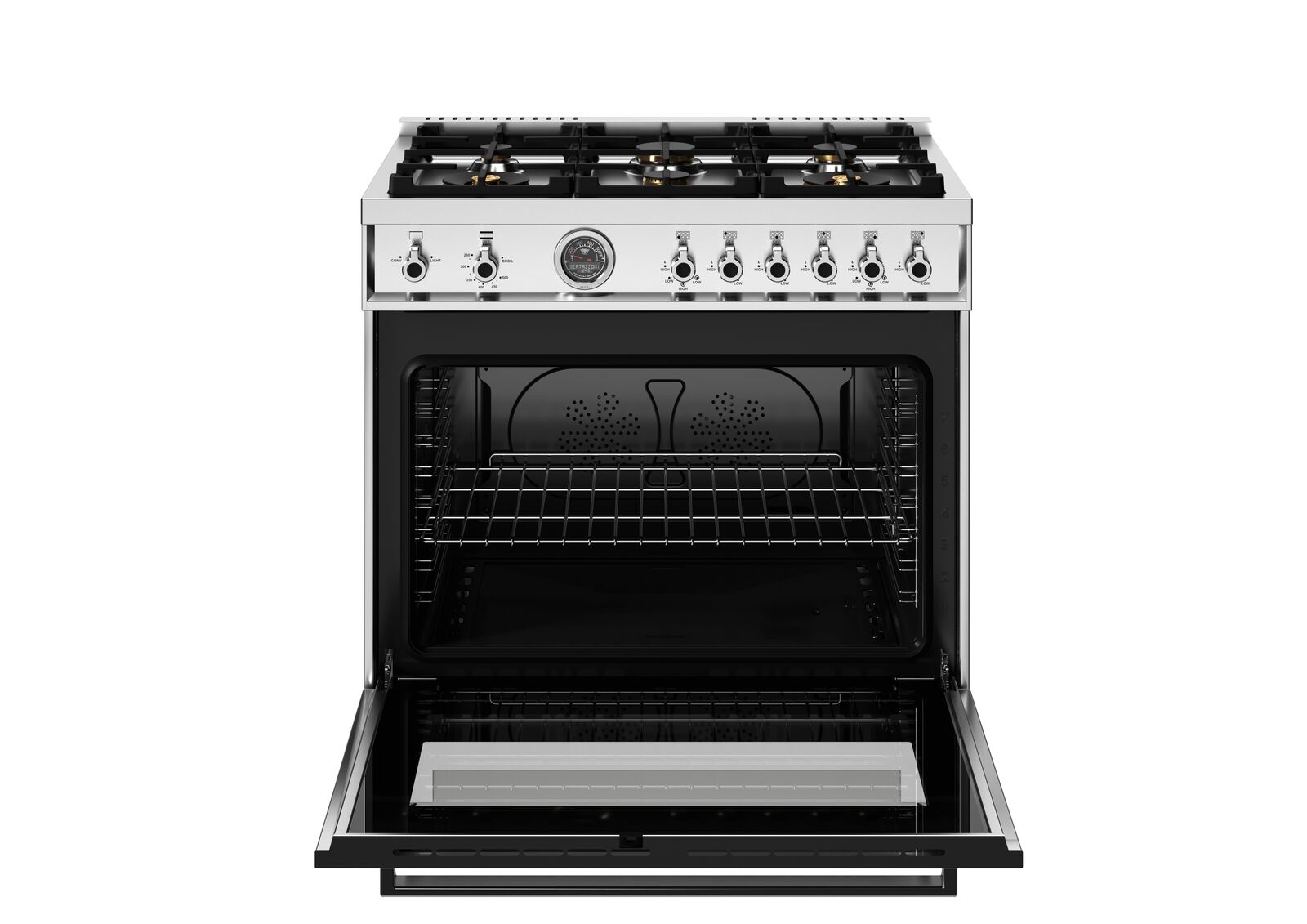 Bertazzoni - Professional Series 36 Inch Freestanding Gas Range with 6 Sealed Burners, 5.9 cu. ft. Oven Capacity Bertazzoni - Professional Series 36 Inch Freestanding Gas Range with 6 Sealed Burners, 5.9 cu. ft. Oven Capacity