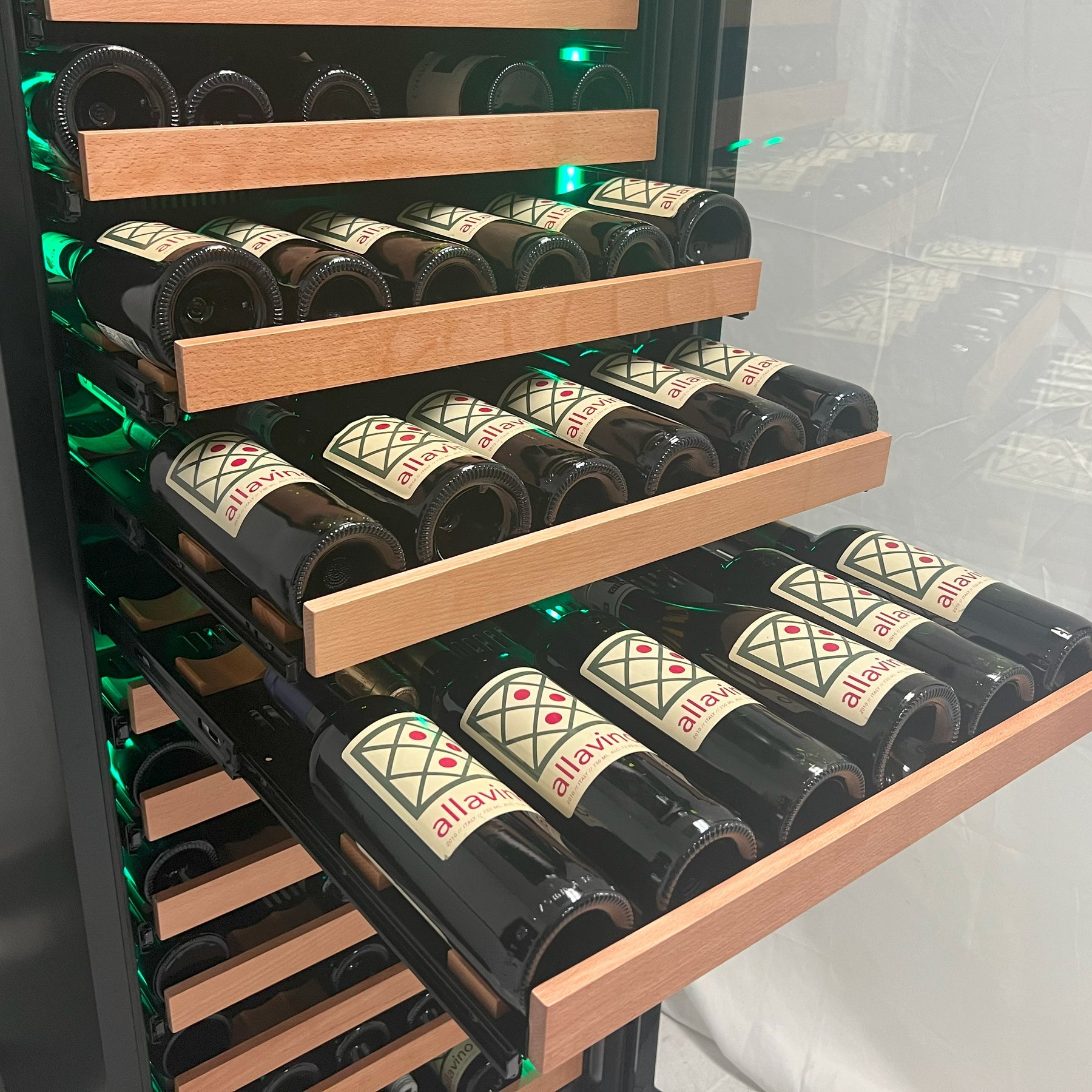 Reserva Series 326 Bottle 71" Tall Dual Zone Stainless Steel Side-by-Side Wine Refrigerator - BF 2X-VSW16371S-1S Reserva Series 326 Bottle 71" Tall Dual Zone Stainless Steel Side-by-Side Wine Refrigerator - BF 2X-VSW16371S-1S