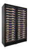 Allavino - Reserva Series 134 Bottle 71" Tall Dual Zone Black Side-by-Side Shallow Wine Refrigerator with Wood Front Shelves - BF 2X-VSW6771S-1B-W