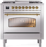 ILVE - 36" Nostalgie II Series Freestanding Dual Fuel Range - Griddle - Liquid Propane ILVE - 36" Nostalgie II Series Freestanding Dual Fuel Range - Griddle - Liquid Propane