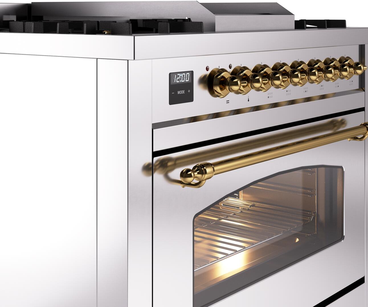 ILVE - 36" Nostalgie II Series Freestanding Dual Fuel Range - Griddle - Liquid Propane ILVE - 36" Nostalgie II Series Freestanding Dual Fuel Range - Griddle - Liquid Propane