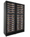 Allavino - Reserva Series 134 Bottle 71" Tall Four Zone Black Side-by-Side Shallow Wine Refrigerator with Wood Front Shelves - BF 2X-VSW6771D-2B-W