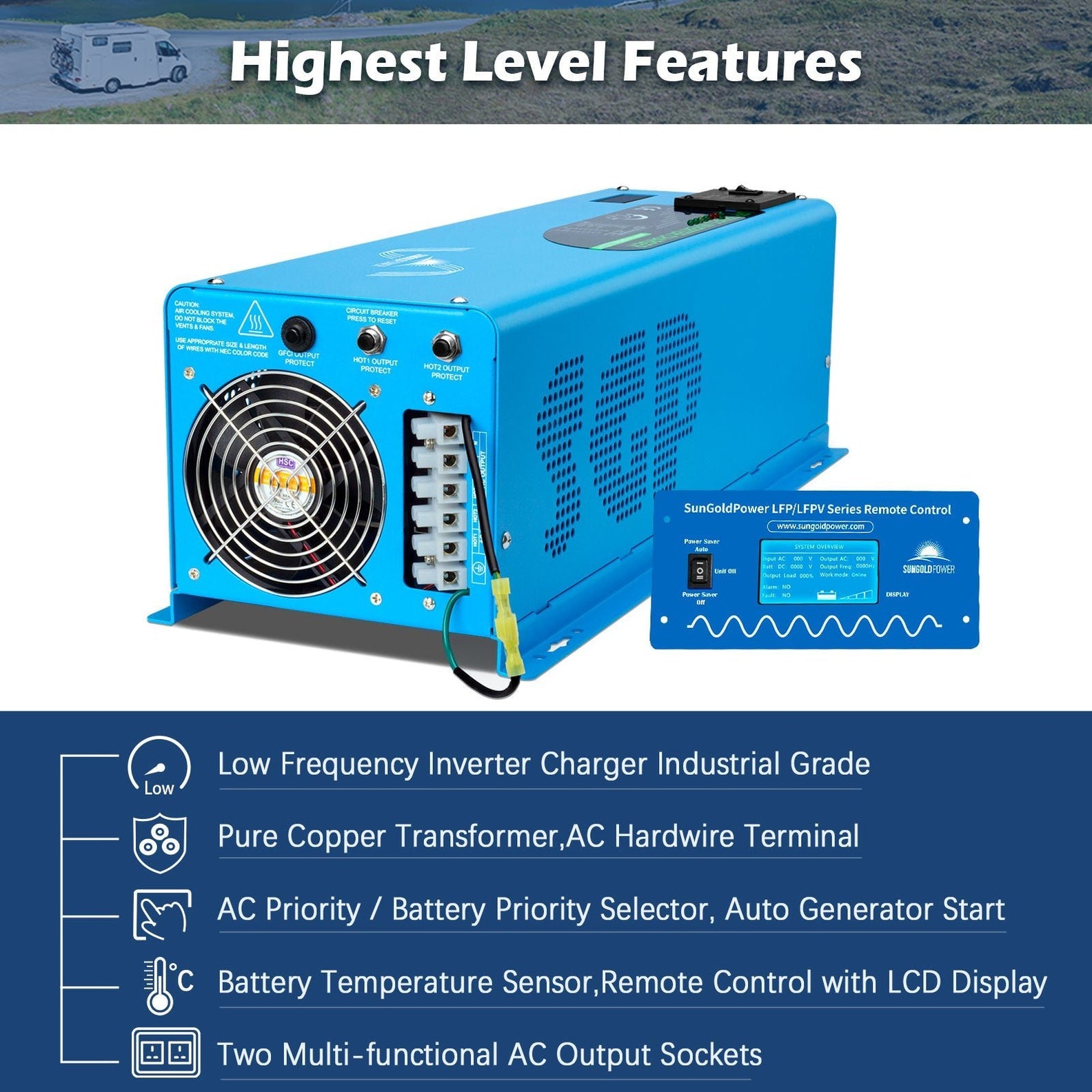 SunGold Power - Low Freqency 6000W -DC48V Inverter (split phase) | SG6K48I SunGold Power - Low Freqency 6000W -DC48V Inverter (split phase) | SG6K48I