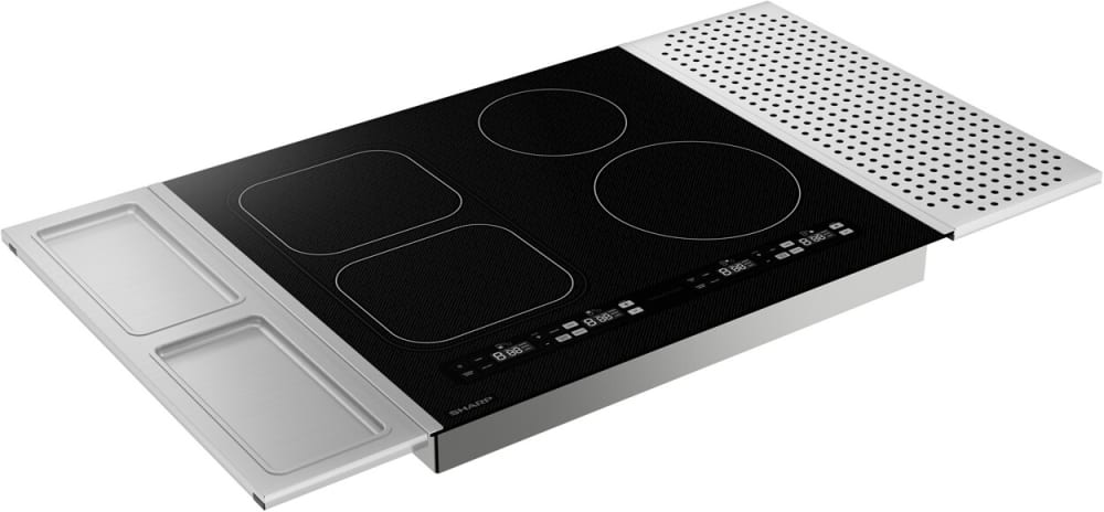 Sharp - 24 in. Induction Cooktop with Side Accessories - SCH2443GB Sharp - 24 in. Induction Cooktop with Side Accessories - SCH2443GB