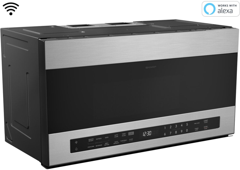 Sharp - 30" / 1.7 CF Smart Over-the-Range Microwave Oven - Over The Range - SMO1759JS Sharp - 30" / 1.7 CF Smart Over-the-Range Microwave Oven - Over The Range - SMO1759JS