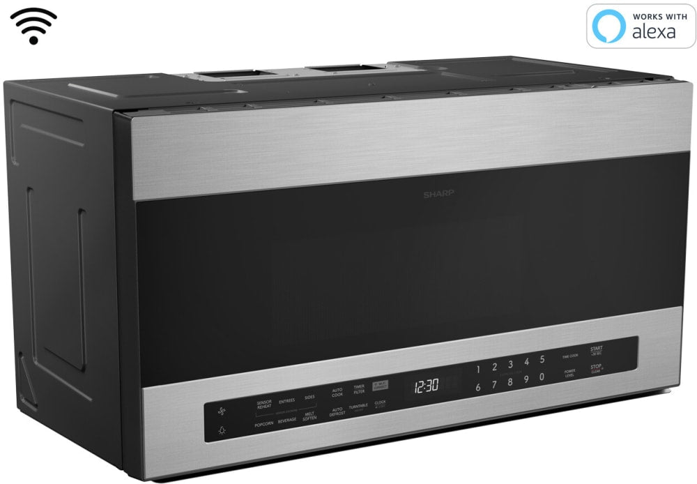 Sharp - 30" / 1.9 CF Smart Over-the-Range Microwave Oven - Over The Range - SMO1969JS Sharp - 30" / 1.9 CF Smart Over-the-Range Microwave Oven - Over The Range - SMO1969JS