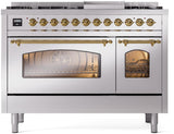 ILVE - 48" Nostalgie II Series Freestanding Dual Fuel Range - Double Oven - Griddle - Liquid Propane ILVE - 48" Nostalgie II Series Freestanding Dual Fuel Range - Double Oven - Griddle - Liquid Propane
