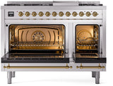 ILVE - 48" Nostalgie II Series Freestanding Dual Fuel Range - Double Oven - Griddle - Liquid Propane ILVE - 48" Nostalgie II Series Freestanding Dual Fuel Range - Double Oven - Griddle - Liquid Propane