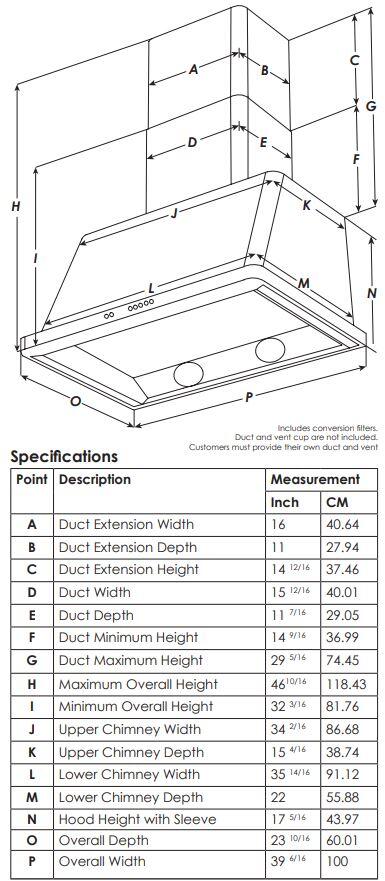 ILVE - Majestic 40 Inch Wall Mount Convertible Range Hood - 600 CFM ILVE - Majestic 40 Inch Wall Mount Convertible Range Hood - 600 CFM