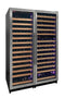 Allavino - Reserva Series 317 Bottle 71" Tall Three Zone Stainless Steel Side-by-Side Wine Refrigerator - BF 3Z-VSW15471