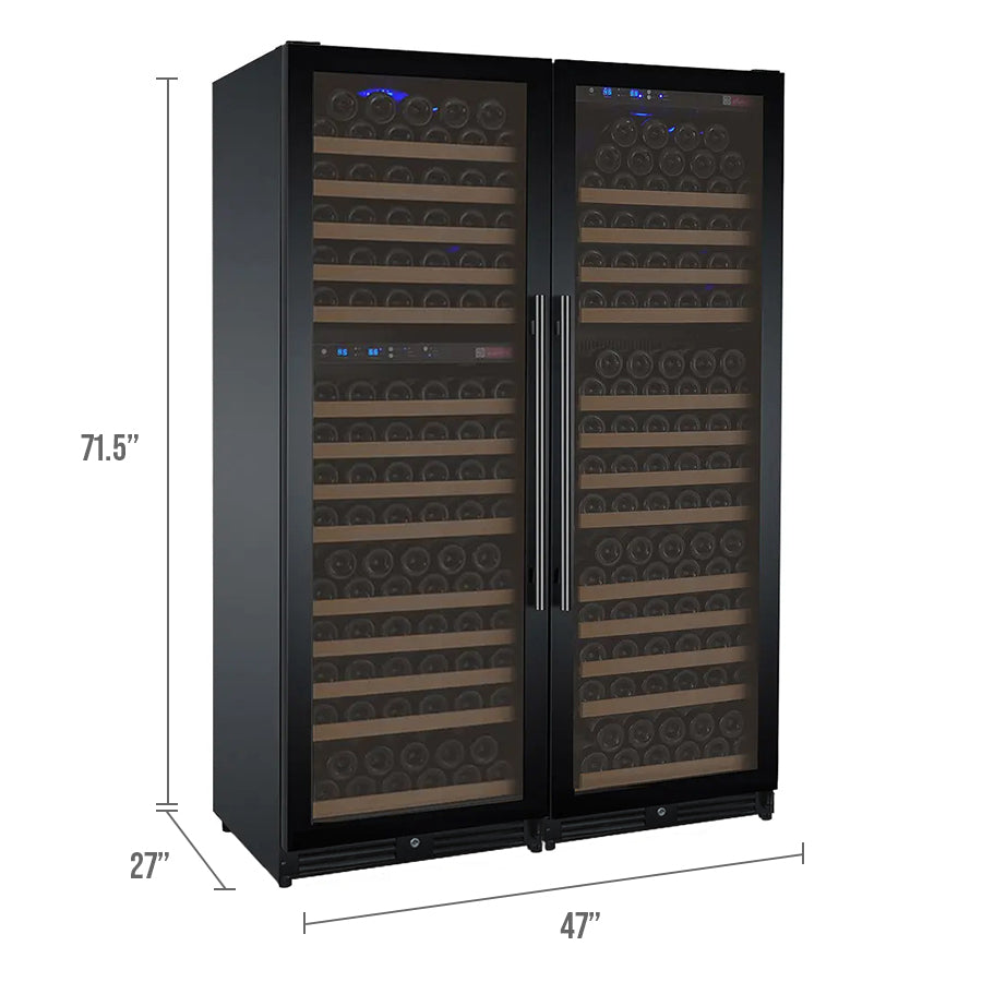 Allavino - 47" Wide FlexCount II Tru-Vino 349 Bottle Three Zone Side-by-Side Wine Refrigerator - BF 3Z-VSWR7772-B20 Allavino - 47" Wide FlexCount II Tru-Vino 349 Bottle Three Zone Side-by-Side Wine Refrigerator - BF 3Z-VSWR7772-B20