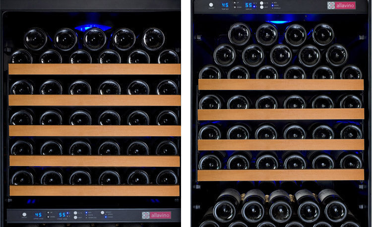 Allavino - 47" Wide FlexCount II Tru-Vino 349 Bottle Three Zone Side-by-Side Wine Refrigerator - BF 3Z-VSWR7772-B20 Allavino - 47" Wide FlexCount II Tru-Vino 349 Bottle Three Zone Side-by-Side Wine Refrigerator - BF 3Z-VSWR7772-B20