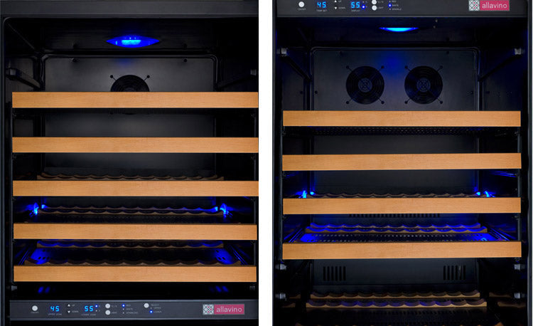 Allavino - 47" Wide FlexCount II Tru-Vino 349 Bottle Three Zone Side-by-Side Wine Refrigerator - BF 3Z-VSWR7772-B20 Allavino - 47" Wide FlexCount II Tru-Vino 349 Bottle Three Zone Side-by-Side Wine Refrigerator - BF 3Z-VSWR7772-B20
