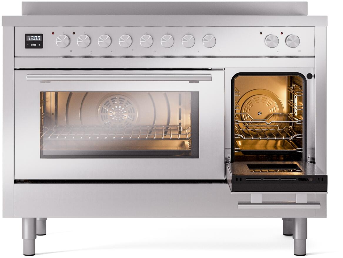 ILVE - 48" Pro Plus II Series Freestanding Electric Induction Range - Double Oven - Viewing Window(s) ILVE - 48" Pro Plus II Series Freestanding Electric Induction Range - Double Oven - Viewing Window(s)