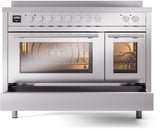 ILVE - 48" Pro Plus II Series Freestanding Electric Induction Range - Double Oven - Viewing Window(s) ILVE - 48" Pro Plus II Series Freestanding Electric Induction Range - Double Oven - Viewing Window(s)