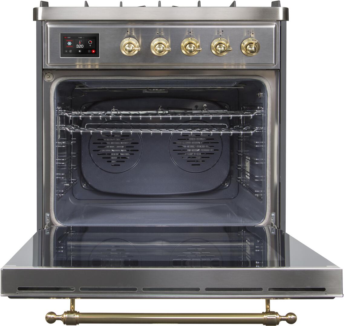 ILVE - 30" Magestic II Series Freestanding Dual Fuel Range - Glass Door(s)- Natural Gas ILVE - 30" Magestic II Series Freestanding Dual Fuel Range - Glass Door(s)- Natural Gas