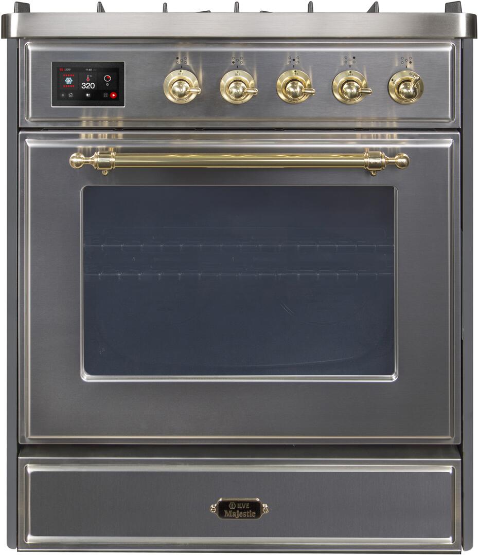 ILVE - 30" Magestic II Series Freestanding Dual Fuel Range - Glass Door(s)- Natural Gas ILVE - 30" Magestic II Series Freestanding Dual Fuel Range - Glass Door(s)- Natural Gas