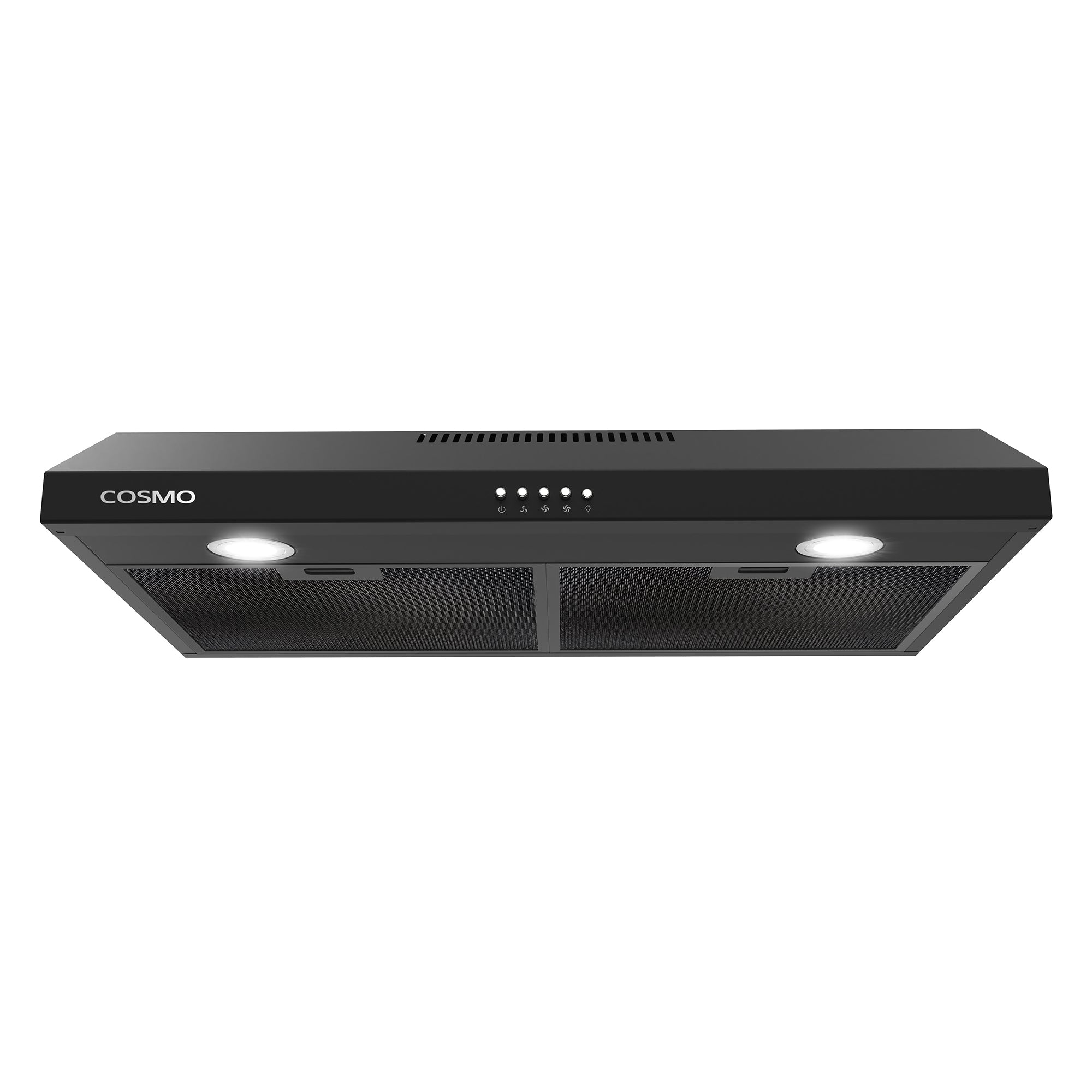 Cosmo - 30″ Matte Black Under Cabinet Range Hood with Aluminum Mesh Filters - COS-5U30-BK Cosmo - 30″ Matte Black Under Cabinet Range Hood with Aluminum Mesh Filters - COS-5U30-BK