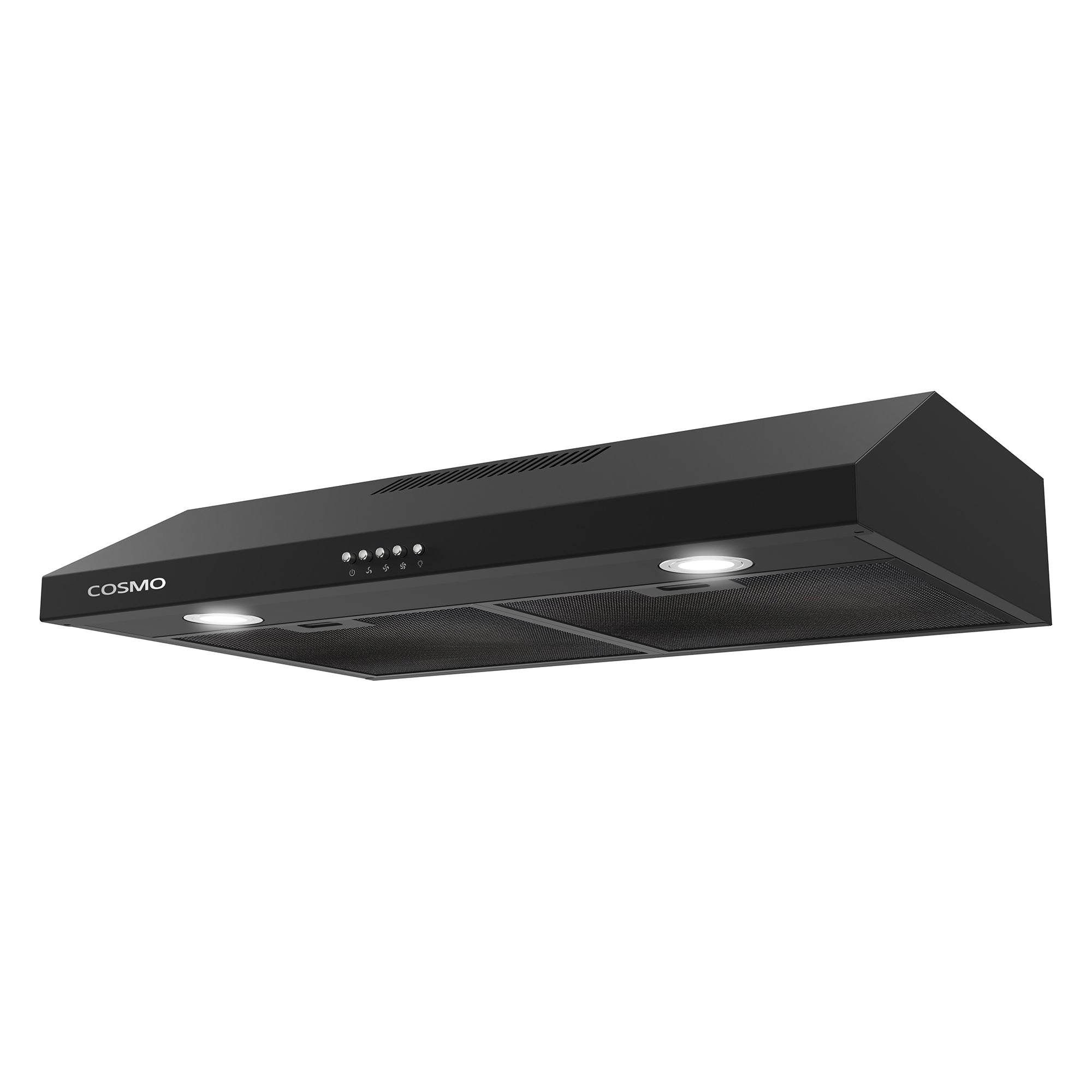 Cosmo - 30″ Matte Black Under Cabinet Range Hood with Aluminum Mesh Filters - COS-5U30-BK Cosmo - 30″ Matte Black Under Cabinet Range Hood with Aluminum Mesh Filters - COS-5U30-BK