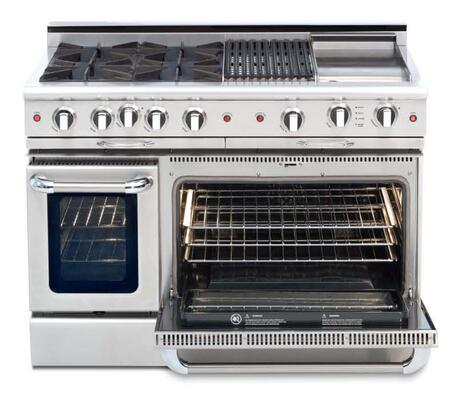 Capital Cooking - 48" Capital Culinarian Range - Self Clean - 25K BTU - 8 Open Burners, 1 8K BTU Small Pan Burner - CGSR488
