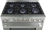 FORNO - Alta Qualita 36" Stainless Steel Pro Style Natural Gas Range FORNO - Alta Qualita 36" Stainless Steel Pro Style Natural Gas Range