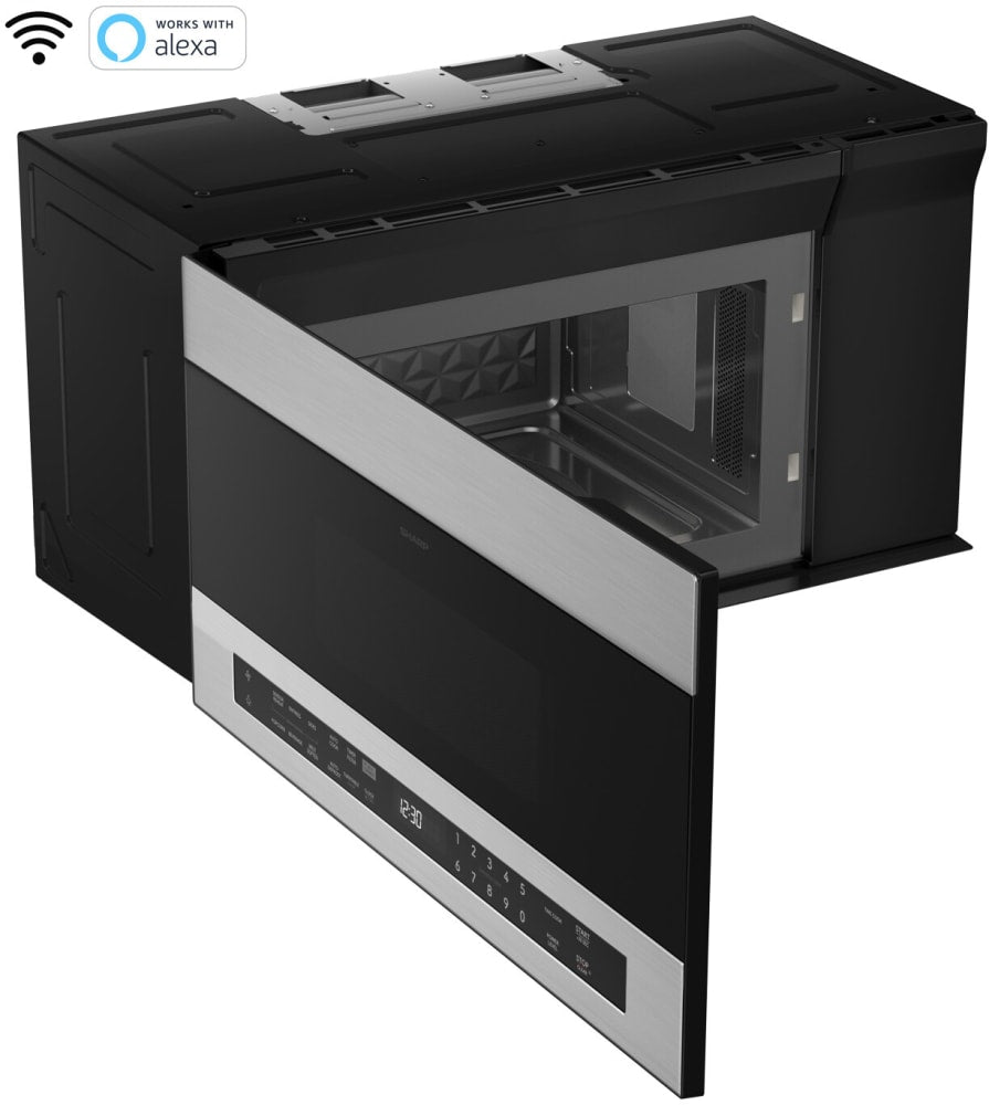 Sharp - 30" / 1.7 CF Smart Over-the-Range Microwave Oven - Over The Range - SMO1759JS Sharp - 30" / 1.7 CF Smart Over-the-Range Microwave Oven - Over The Range - SMO1759JS
