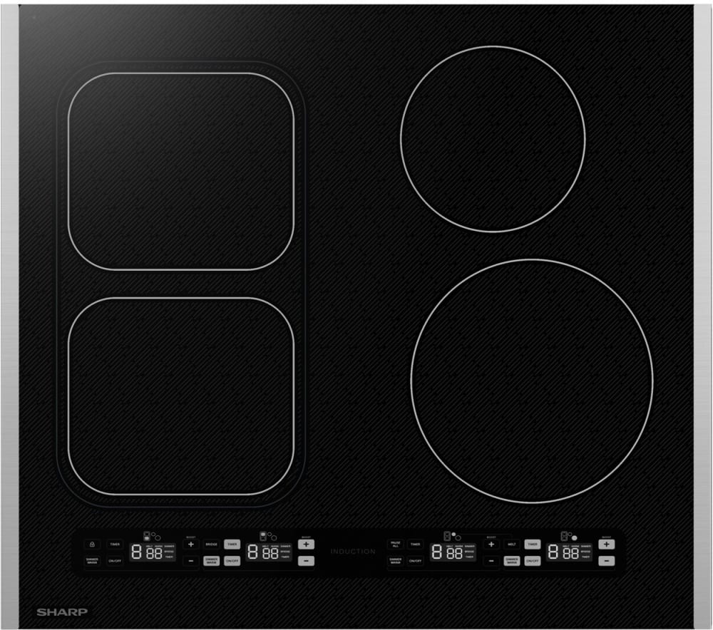Sharp - 24 in. Induction Cooktop with Side Accessories - SCH2443GB Sharp - 24 in. Induction Cooktop with Side Accessories - SCH2443GB
