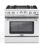 Capital Cooking - 36" Capital Culinarian Range - Self Clean - 25K BTU - 4 Open Burners + 12"BBQ, 1 8K BTU Small Pan Burner - CGSR362B2 Capital Cooking - 36" Capital Culinarian Range - Self Clean - 25K BTU - 4 Open Burners + 12"BBQ, 1 8K BTU Small Pan Burner - CGSR362B2