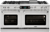 Capital Cooking - 60" Capital Connoisseurian Dual Fuel Range - Self Clean - 25K BTU - 6 Open Burners + 12" BBQ and 12" Griddle - COB604BG2 Capital Cooking - 60" Capital Connoisseurian Dual Fuel Range - Self Clean - 25K BTU - 6 Open Burners + 12" BBQ and 12" Griddle - COB604BG2